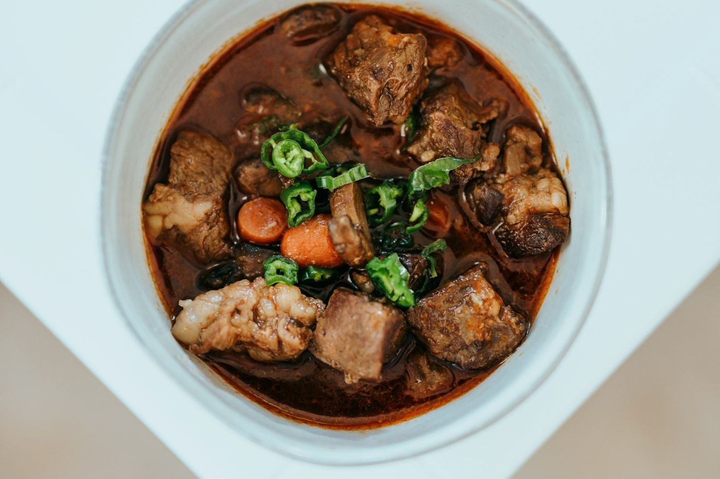 Braised beef and barley soup