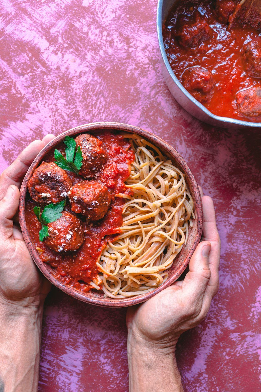 Herb turkey meatballs in San Marzano sauce